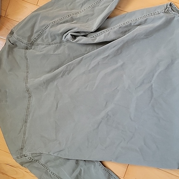 Lucky Brand Green Canvas Western Pearl Snap Denim Shirt Xl - Picture 7 of 7